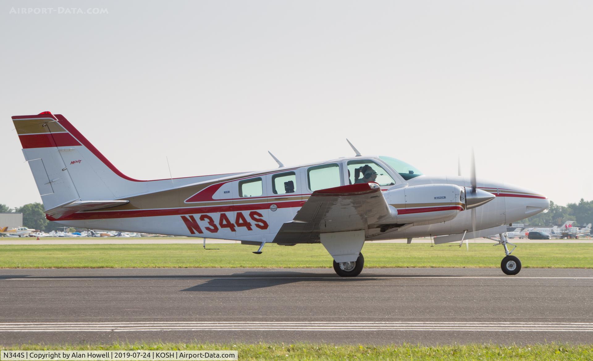 N344S, 1972 Beech 58 Baron C/N TH-210, At AirVenture 2019