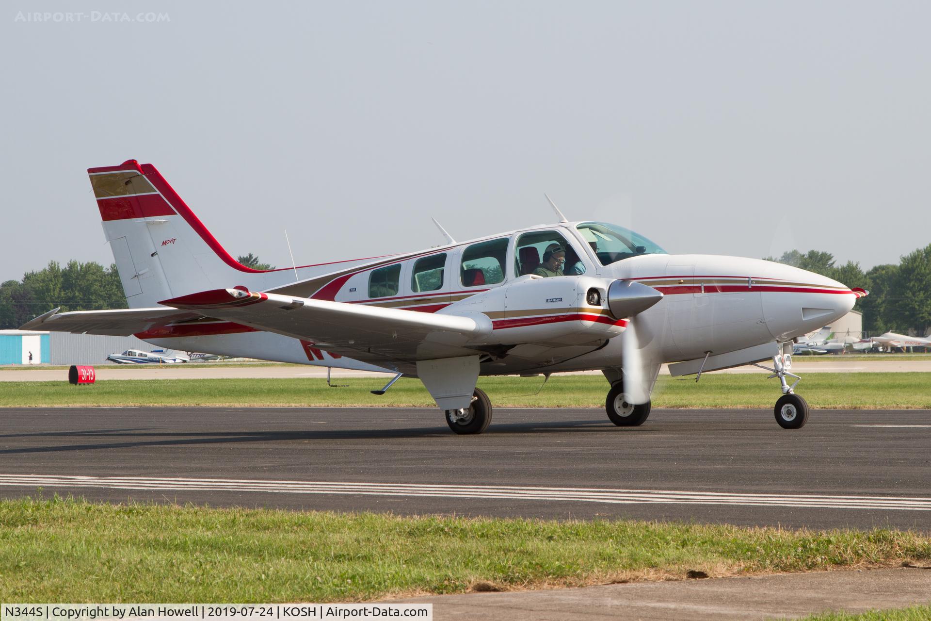 N344S, 1972 Beech 58 Baron C/N TH-210, At AirVenture 2019