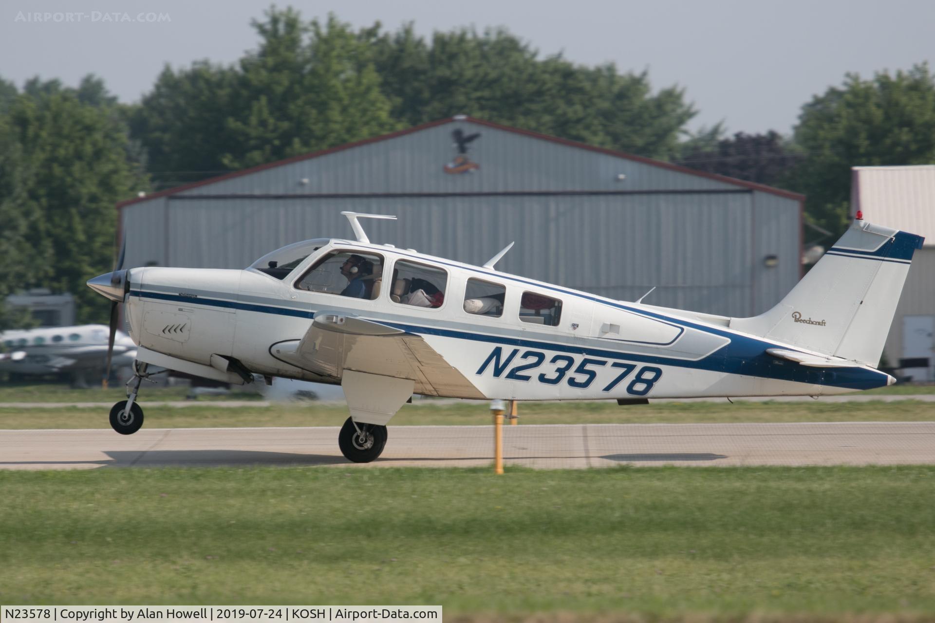 N23578, 1977 Beech A36 Bonanza 36 C/N E-1185, At AirVenture 2019