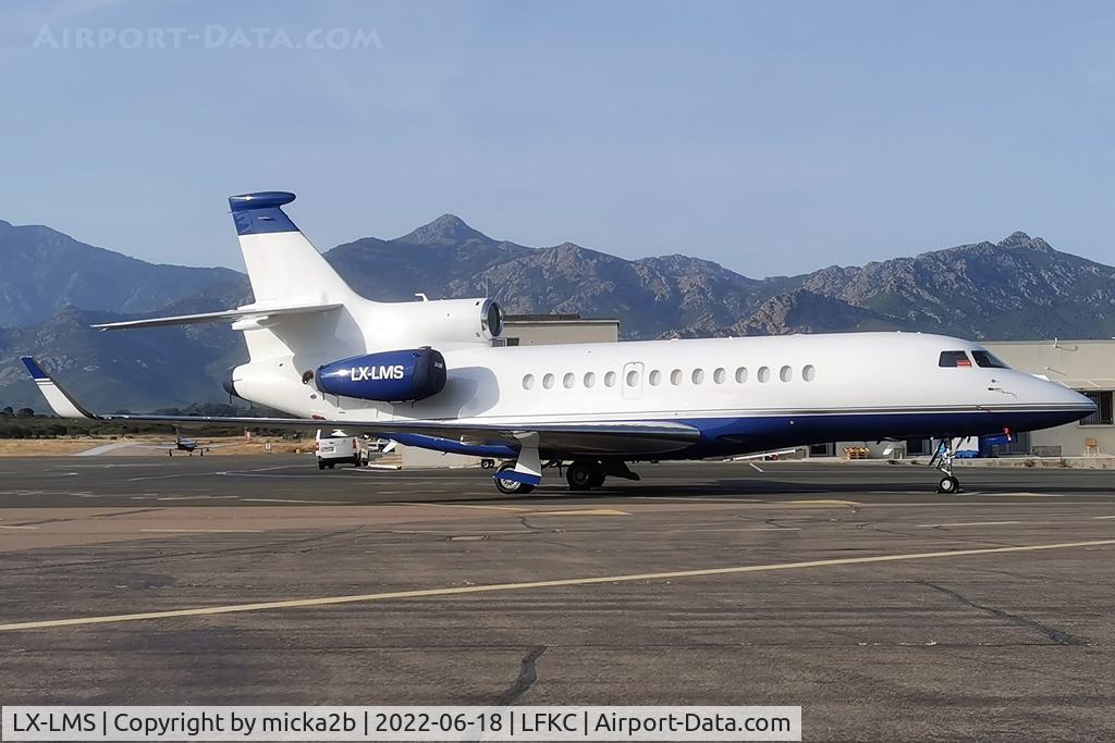 LX-LMS, 2016 Dassault Falcon 7X C/N 278, Parked