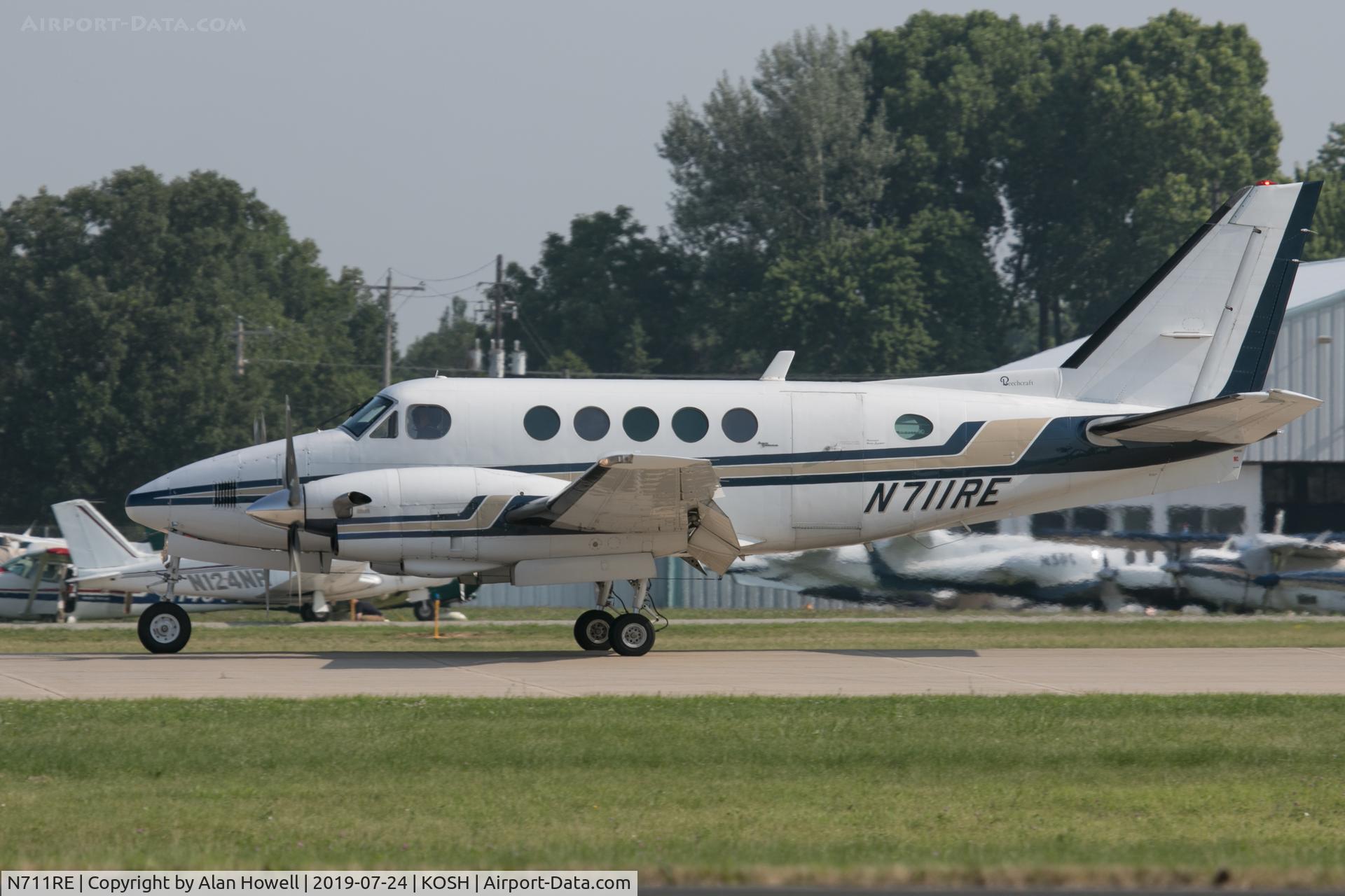N711RE, 1976 Beech A100 King Air C/N B-233, At AirVenture 2019