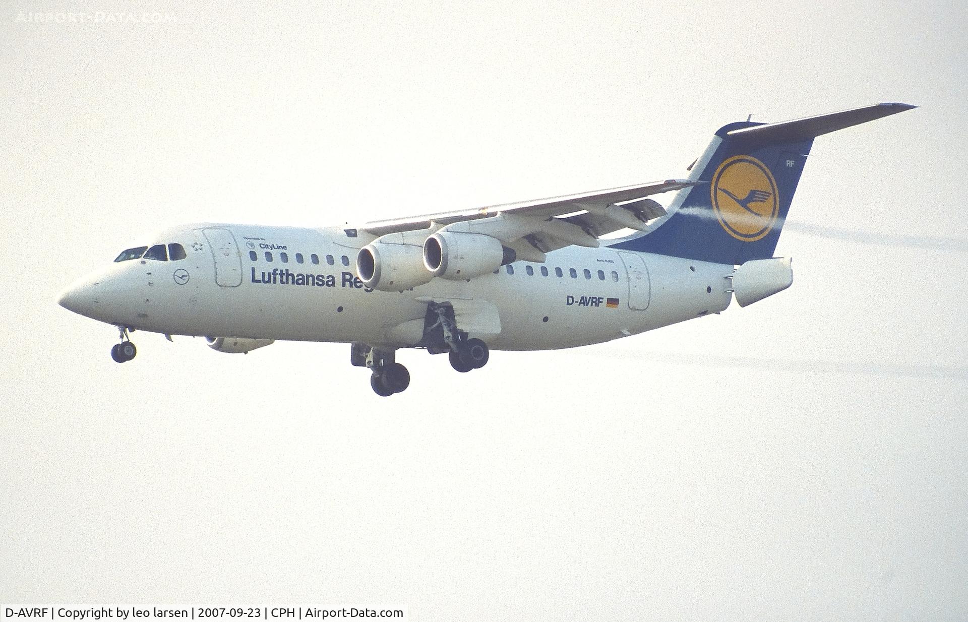 D-AVRF, 1995 British Aerospace Avro 146-RJ85 C/N E.2269, Copenhagen 23.9.2007