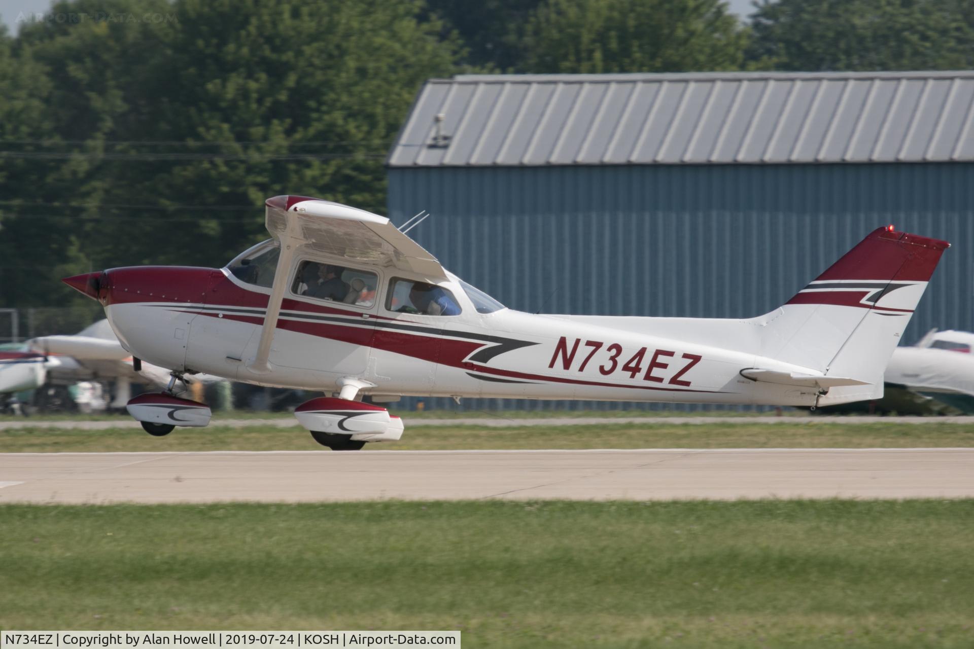 N734EZ, 1977 Cessna 172N C/N 17268809, Departing AirVenture 2019