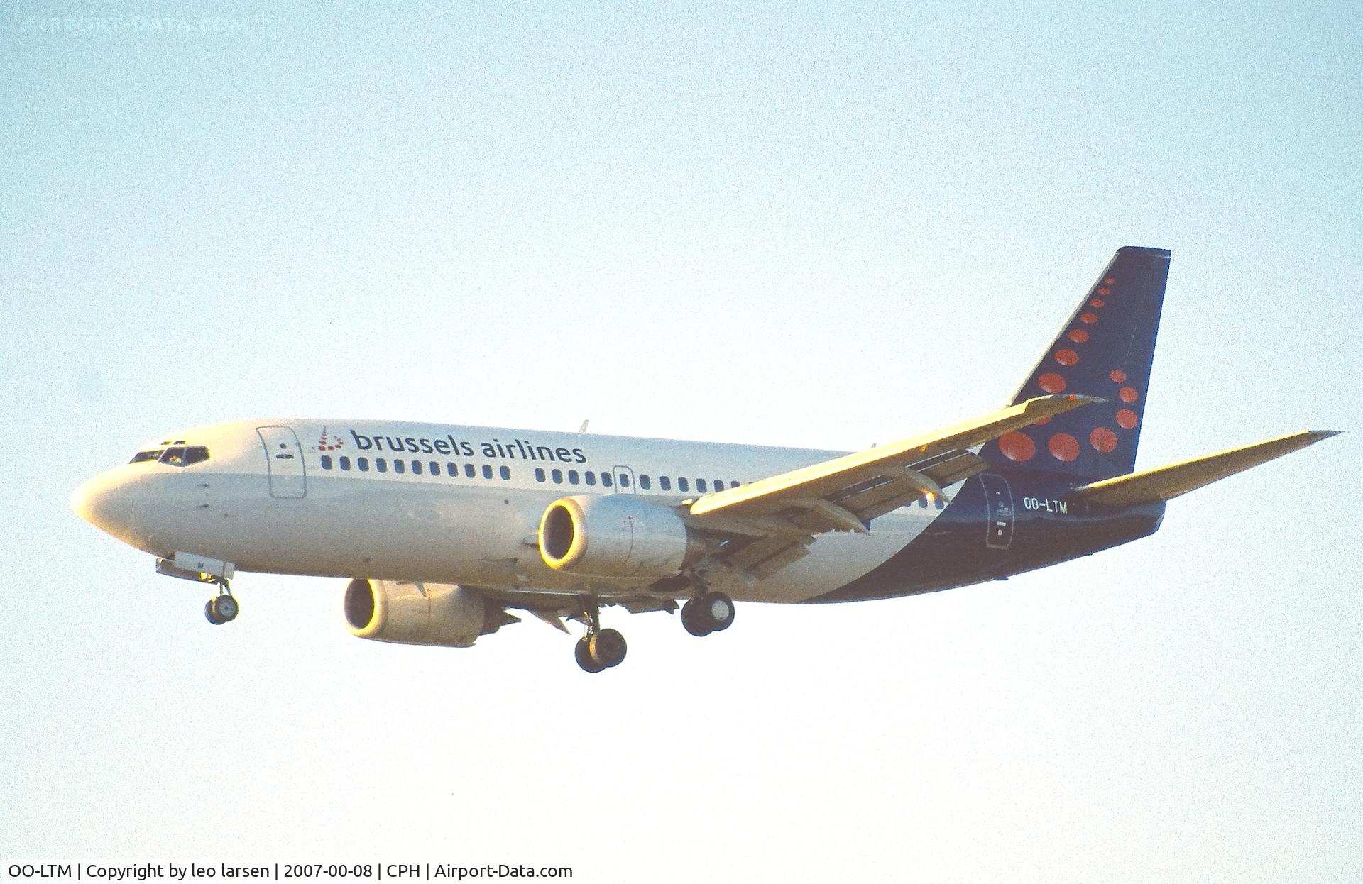 OO-LTM, 1991 Boeing 737-3M8 C/N 25070, Copenhagen 8.10.2007