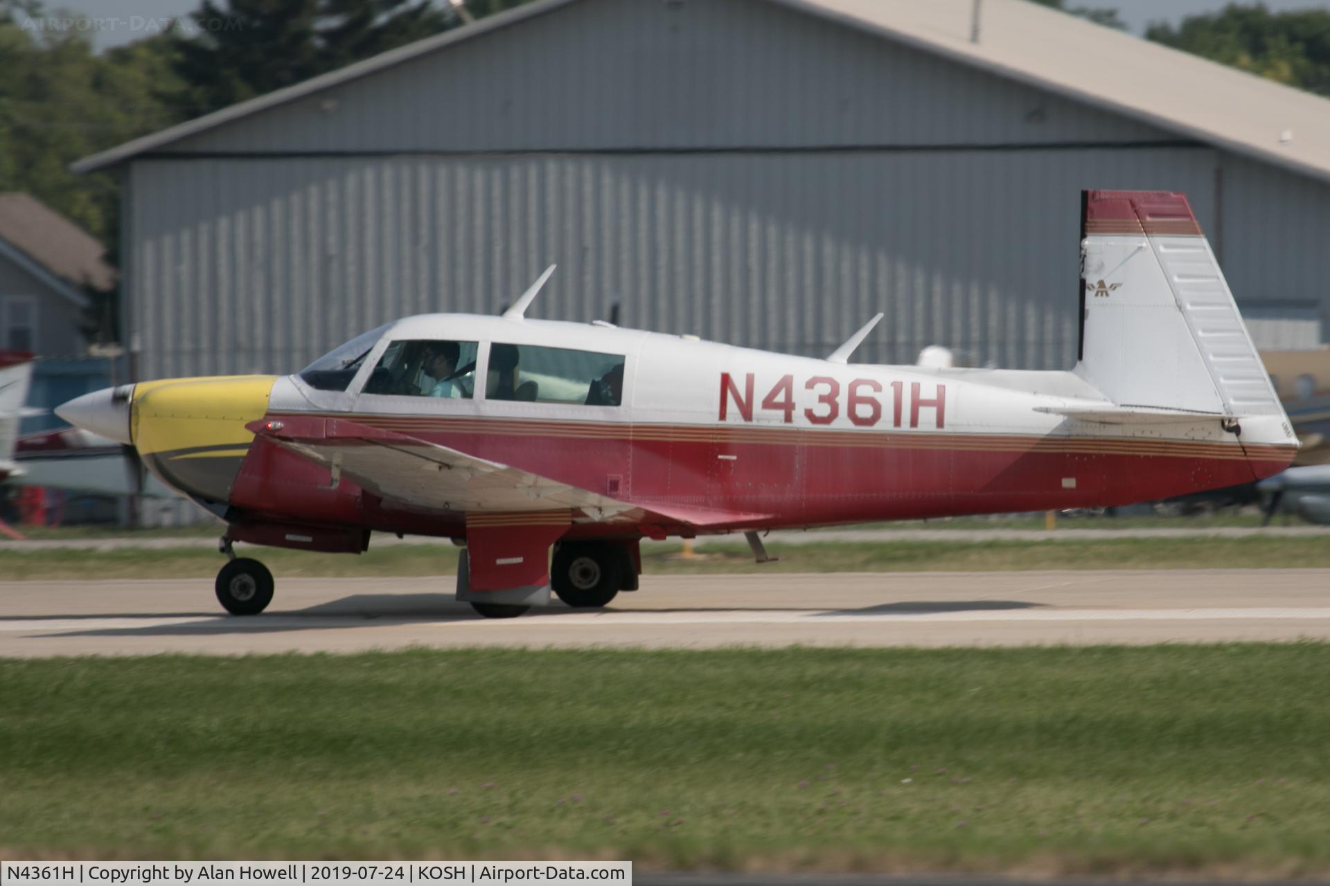 N4361H, 1978 Mooney M20J 201 C/N 24-0720, At AirVenture 2019; seems to have had a 'nose job'...
