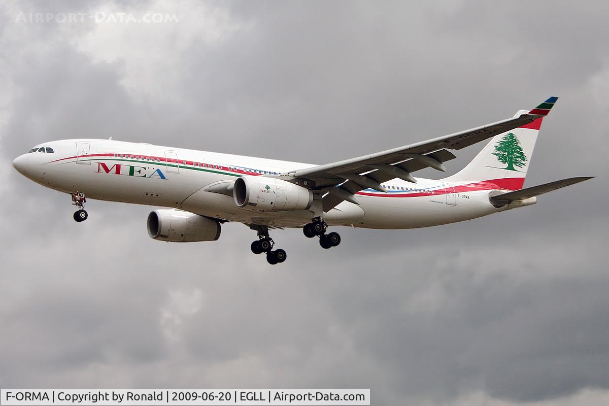 F-ORMA, 2008 Airbus A330-243 C/N 926, at lhr