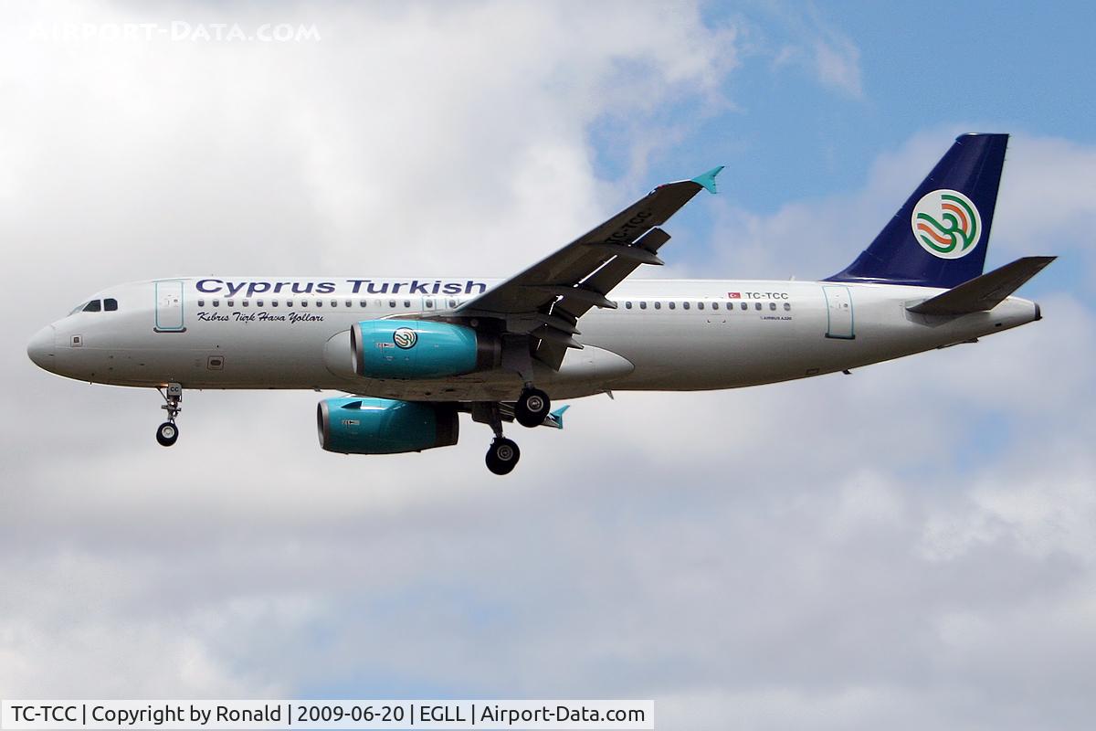 TC-TCC, 2007 Airbus A320-232 C/N 3308, at lhr