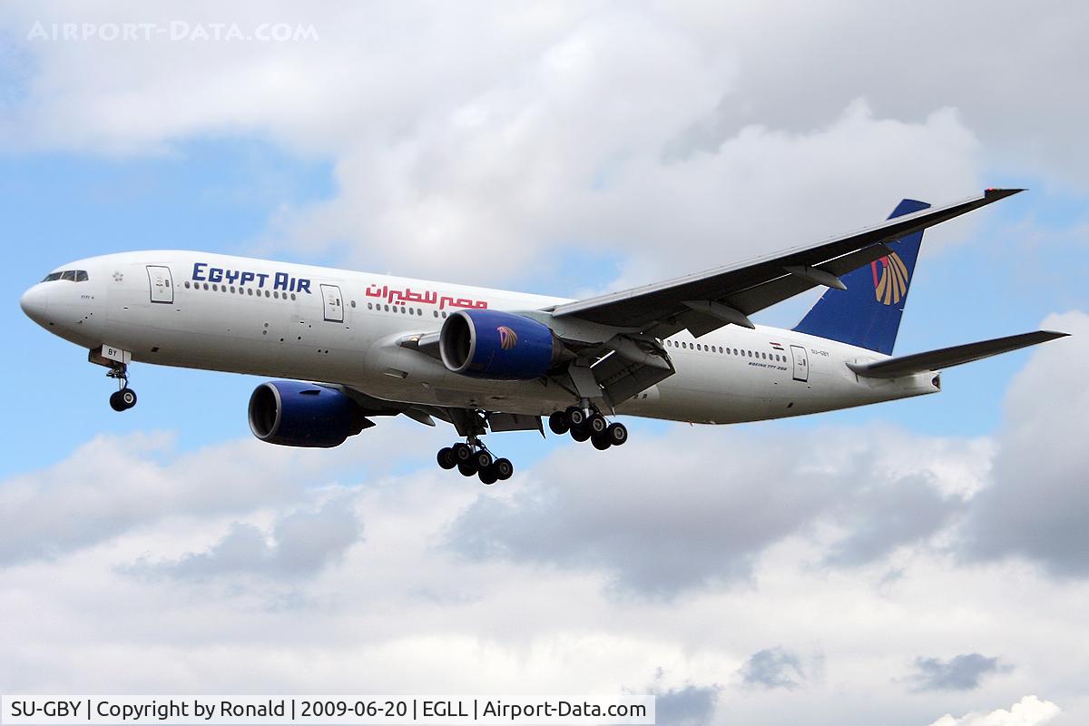 SU-GBY, 2001 Boeing 777-266/ER C/N 32630, at lhr