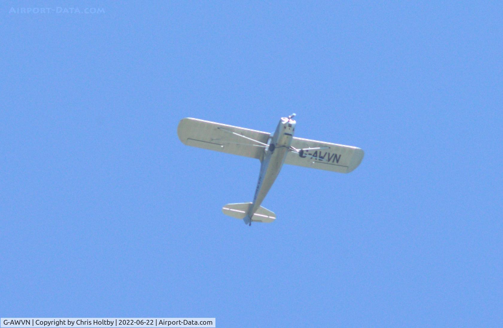 G-AWVN, 1946 Aeronca 7AC Champion C/N 7AC-6005, Over the Suffolk coast at Southwold