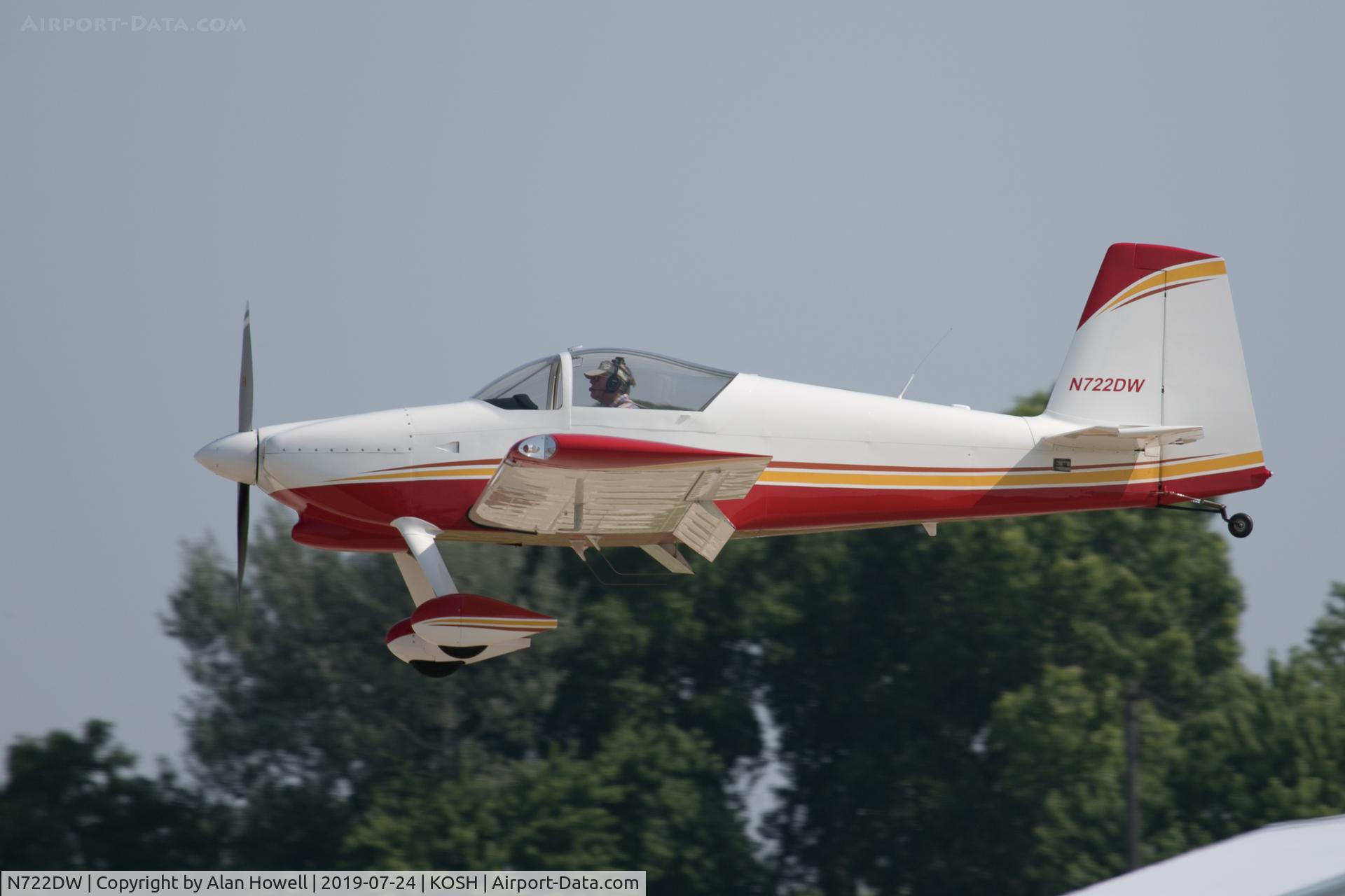 N722DW, 2012 Vans RV-7 C/N 71727, At AirVenture 2019