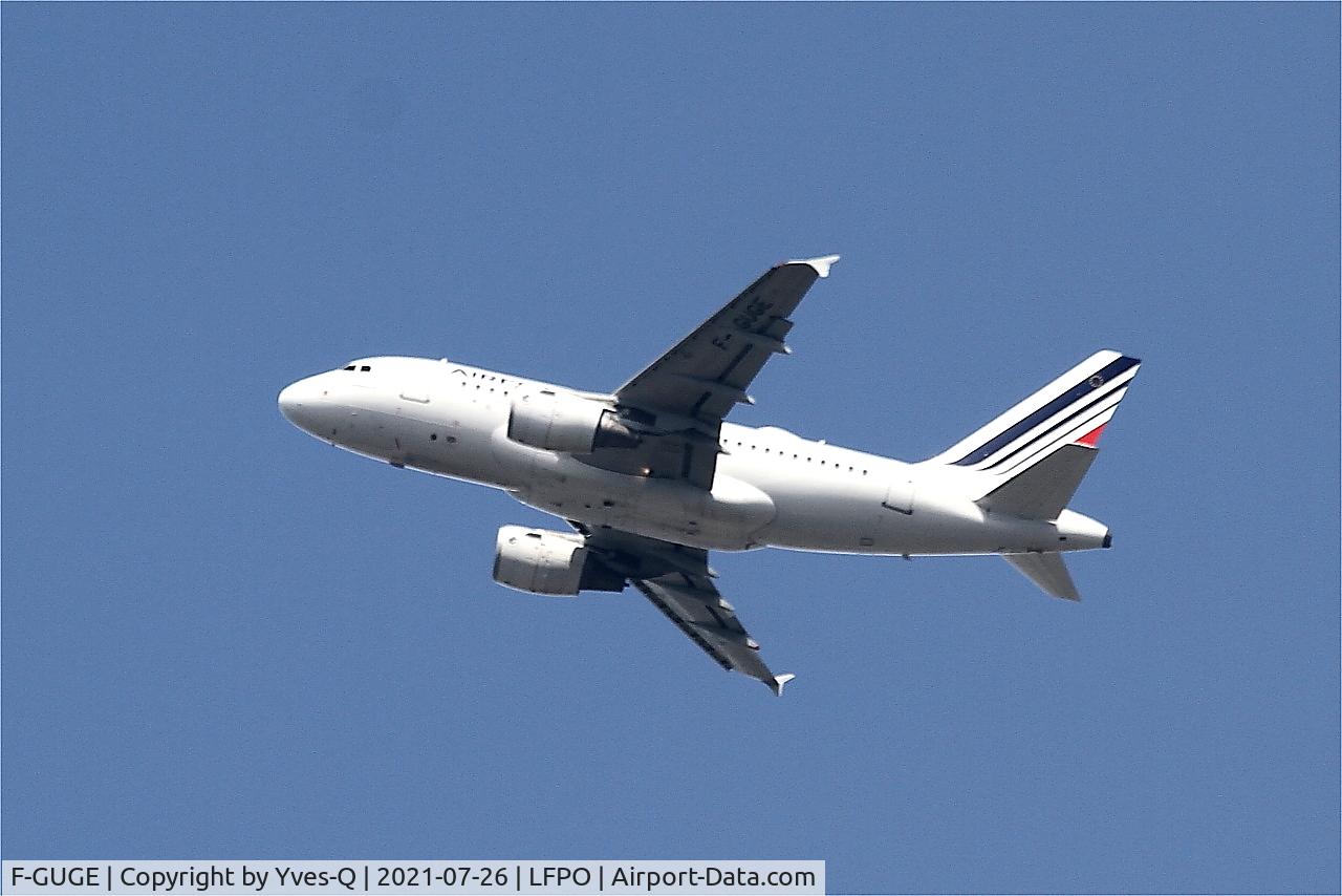 F-GUGE, 2003 Airbus A318-111 C/N 2100, Airbus A318-111, Climbing from rwy 24, Paris Orly airport (LFPO-ORY)