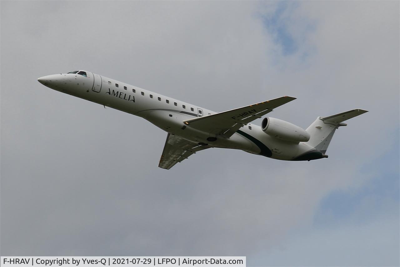 F-HRAV, 1999 Embraer ERJ-145LU (EMB-145LU) C/N 145147, Embraer ERJ-145LU, Take off rwy 24, Paris-Orly airport (LFPO-ORY)