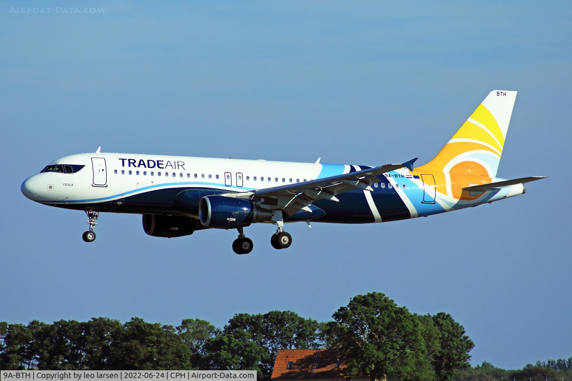 9A-BTH, 2001 Airbus A320-214 C/N 1454, Copenhagen 24.6.2022