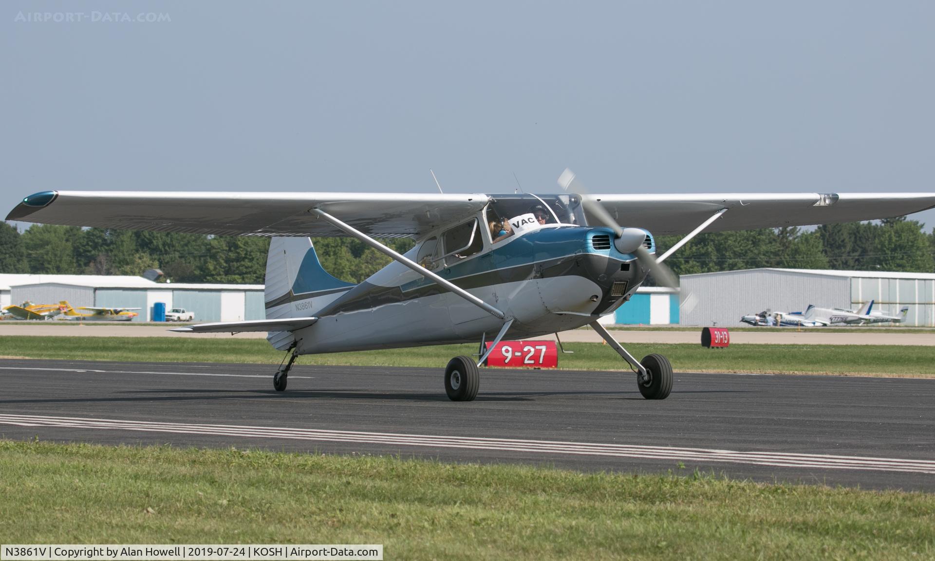N3861V, 1949 Cessna 170A C/N 18748, Arriving at AirVenture 2019