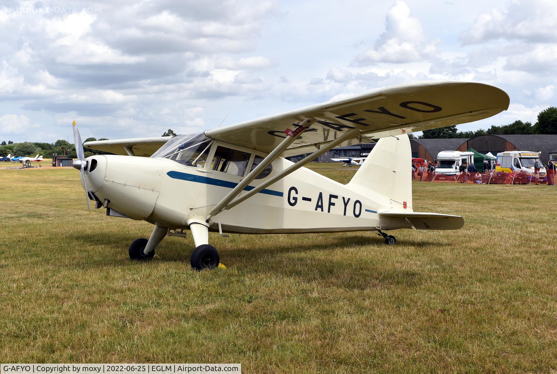 G-AFYO, 1939 Stinson HW-75 C/N 7039, Stinson HW-75 at White Waltham. Ex F-BGQP