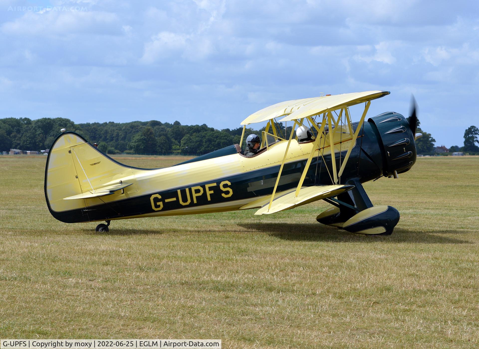 G-UPFS, 1941 Waco UPF-7 C/N 5660, Waco UPF-7 at White Waltham. Ex N32029