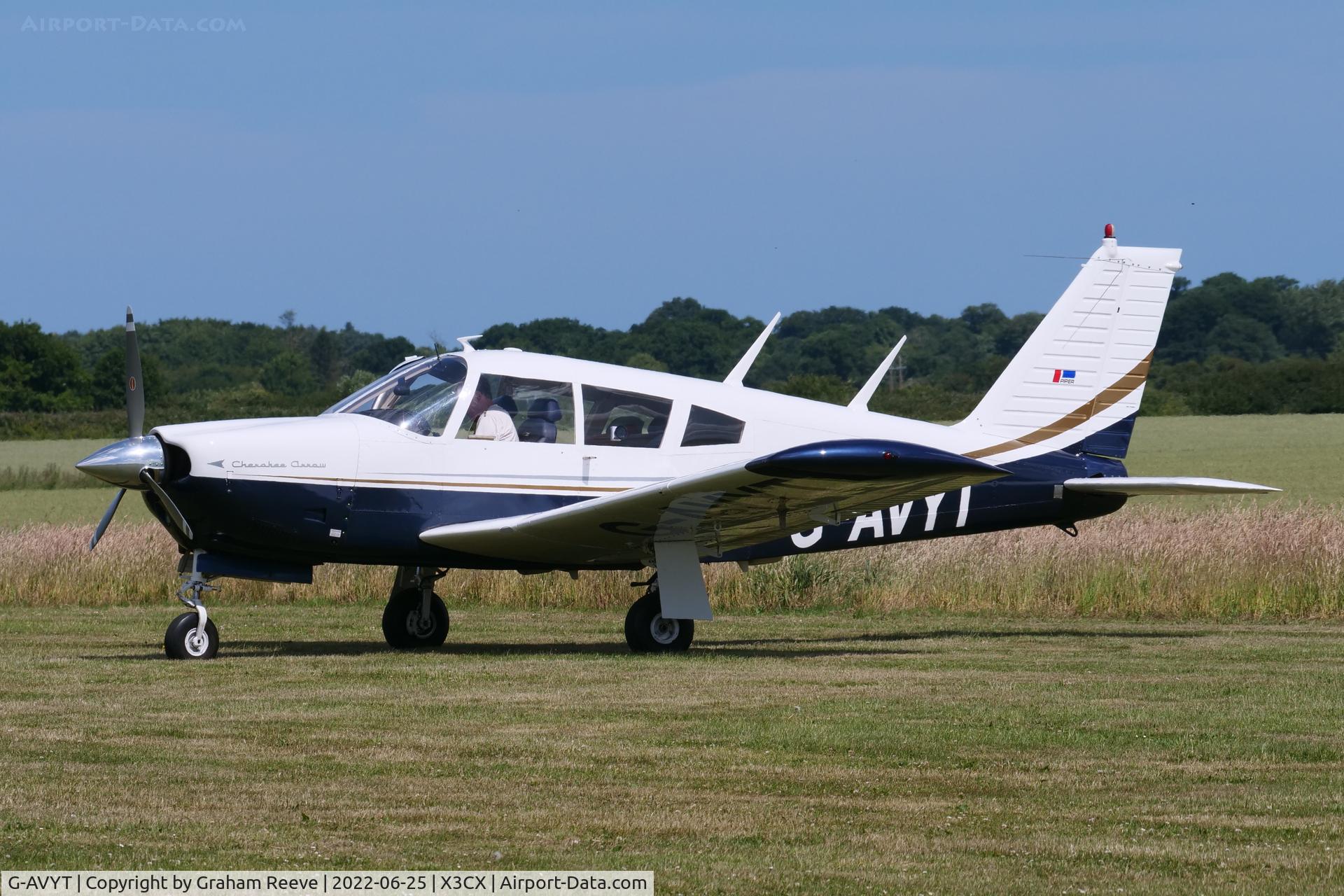 G-AVYT, 1968 Piper PA-28R-180 Cherokee Arrow C/N 28R-30472, Parked at Northrepps.