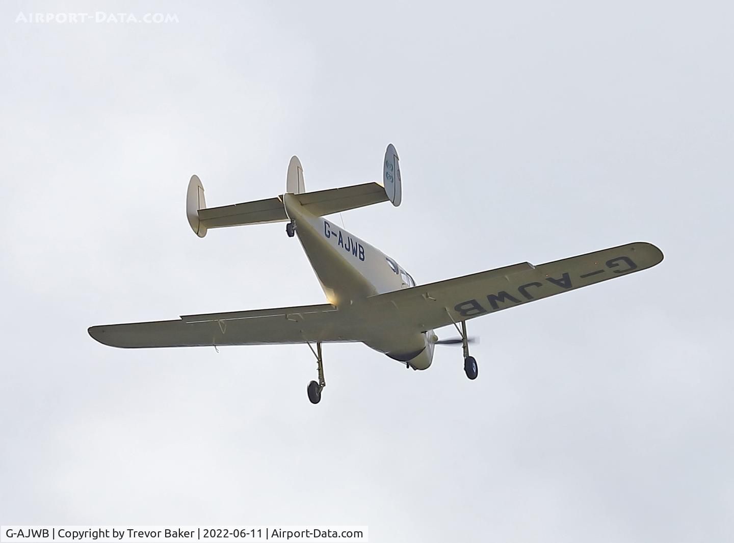 G-AJWB, 1946 Miles M38 Messenger 2A C/N 6699, Flying over Finchampstead, Berkshire, UK