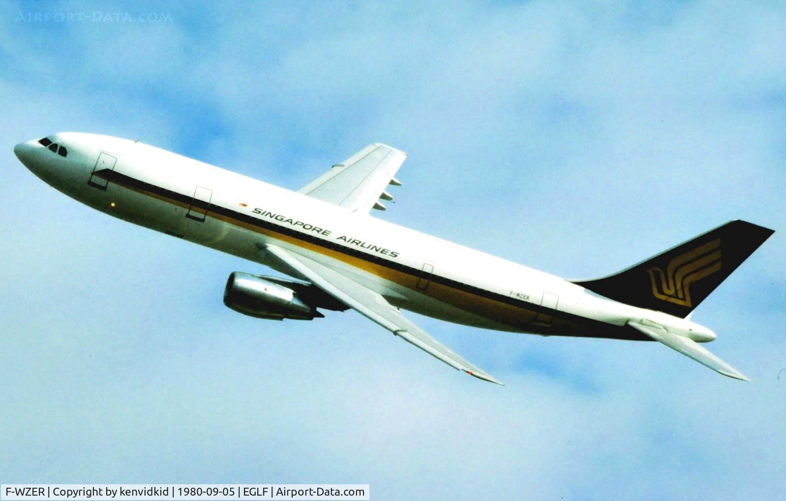 F-WZER, 1980 Airbus A300B4-203 C/N 117, At Farnborough International 1980.
