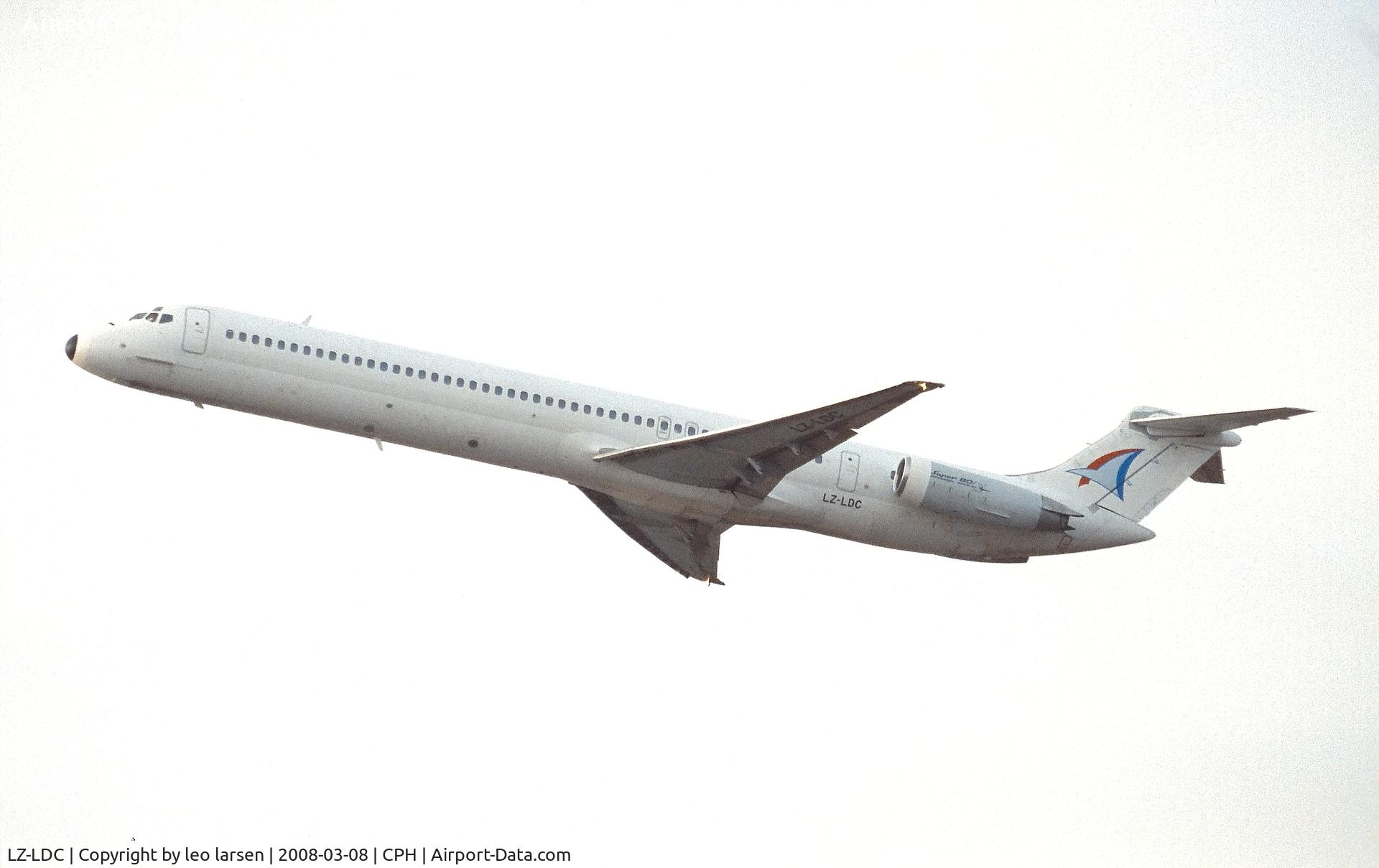 LZ-LDC, 1986 McDonnell Douglas MD-82 (DC-9-82) C/N 49217, Copenhagen Kastrup 8.3.2008