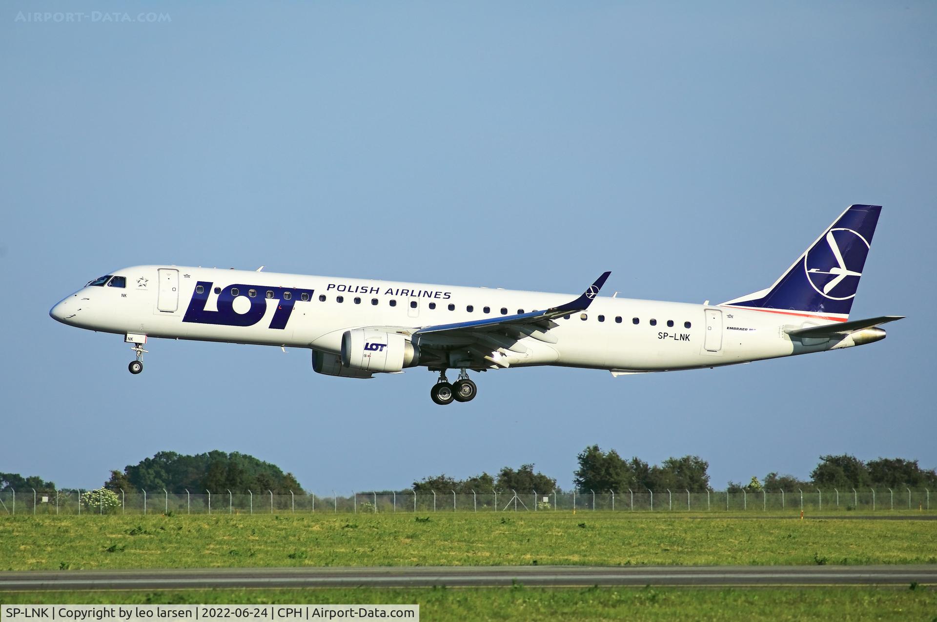SP-LNK, 2009 Embraer 195AR (ERJ-190-200IGW) C/N 19000247, Copenhagen 24.6.2022