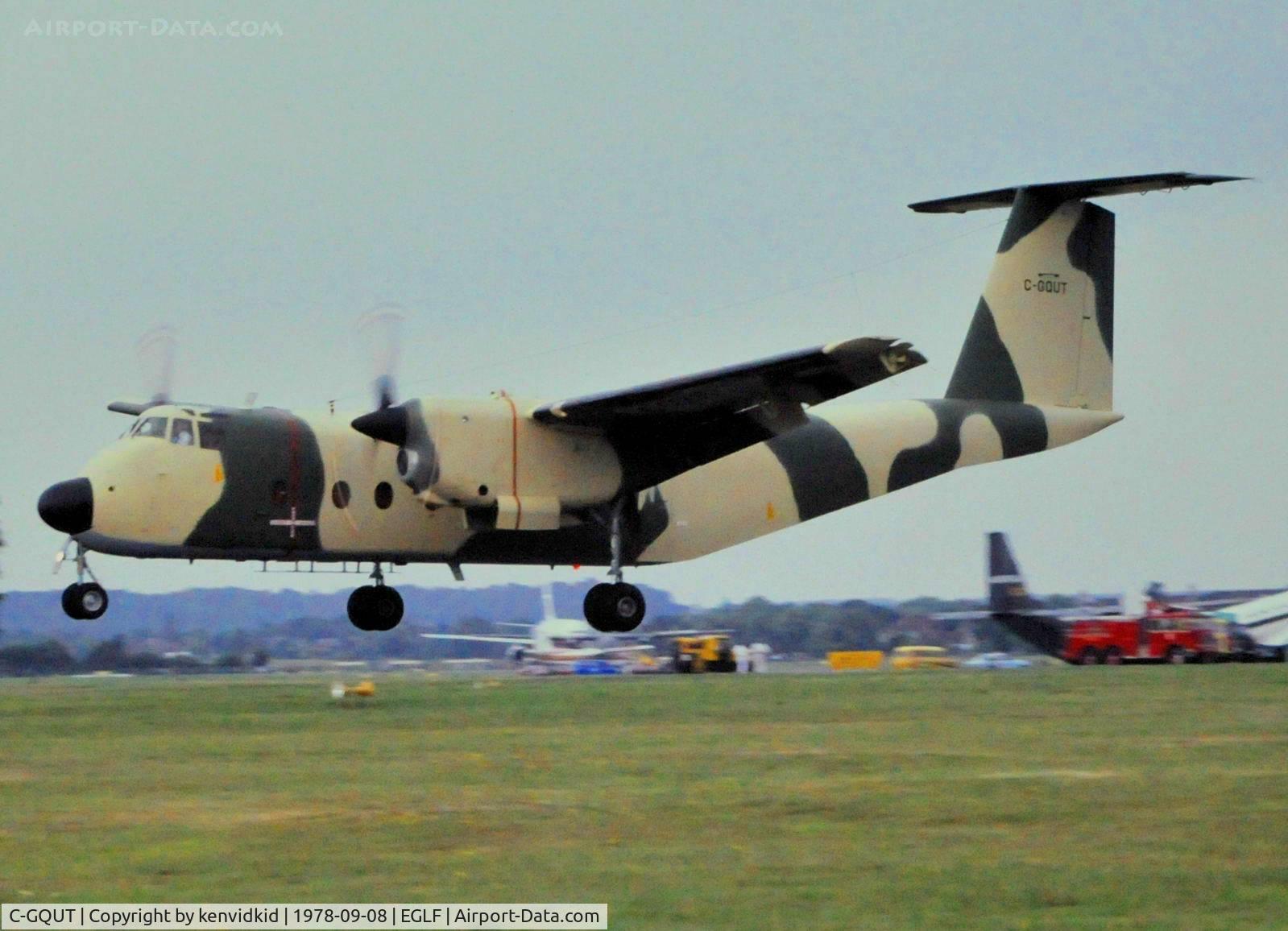 C-GQUT, 1978 De Havilland Canada DHC-5D Buffalo C/N 87, At Farnborough International 1978.