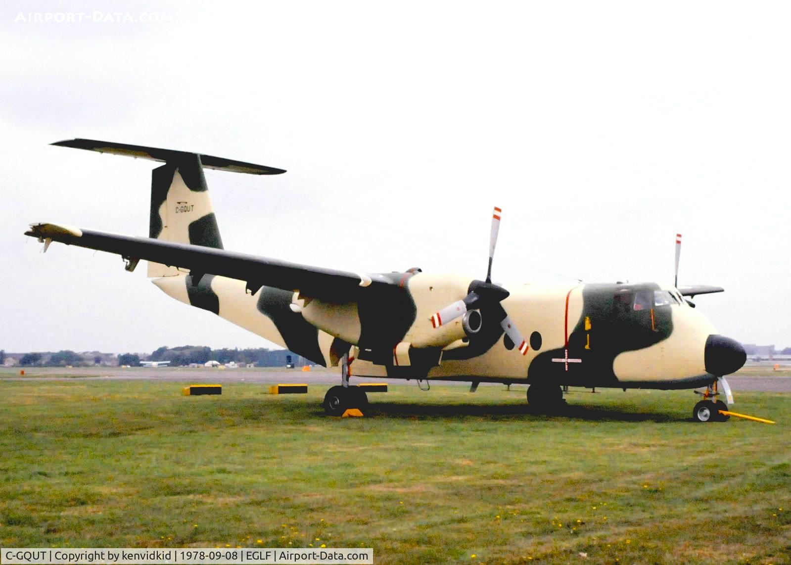 C-GQUT, 1978 De Havilland Canada DHC-5D Buffalo C/N 87, At Farnborough International 1978.