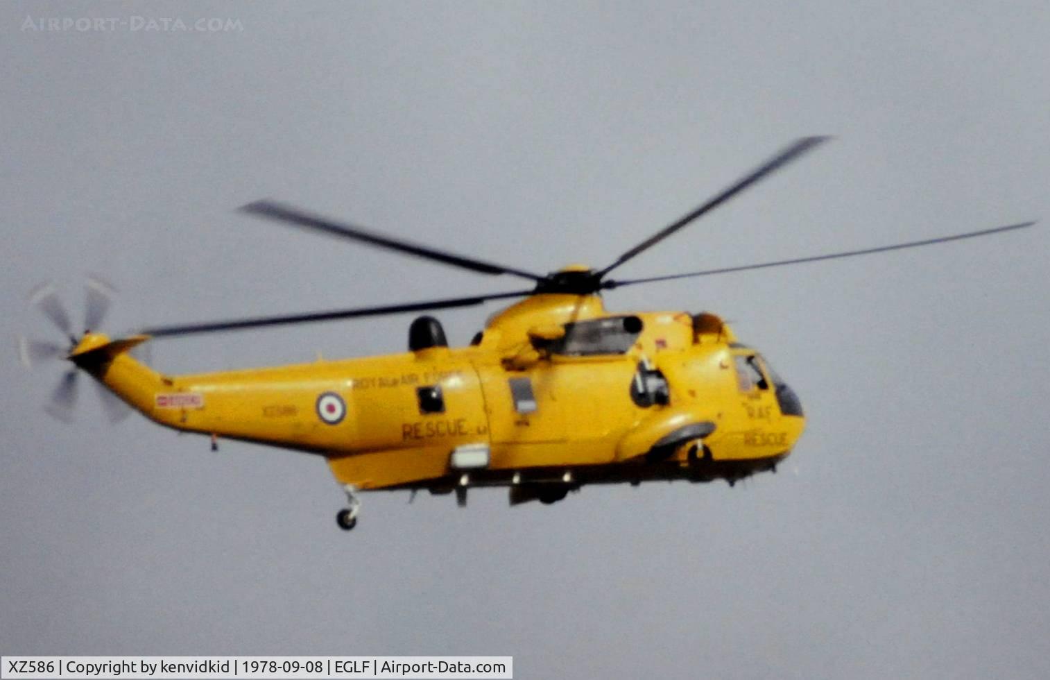 XZ586, 1977 Westland Sea King HAR.3 C/N WA852, At Farnborough International 1978.