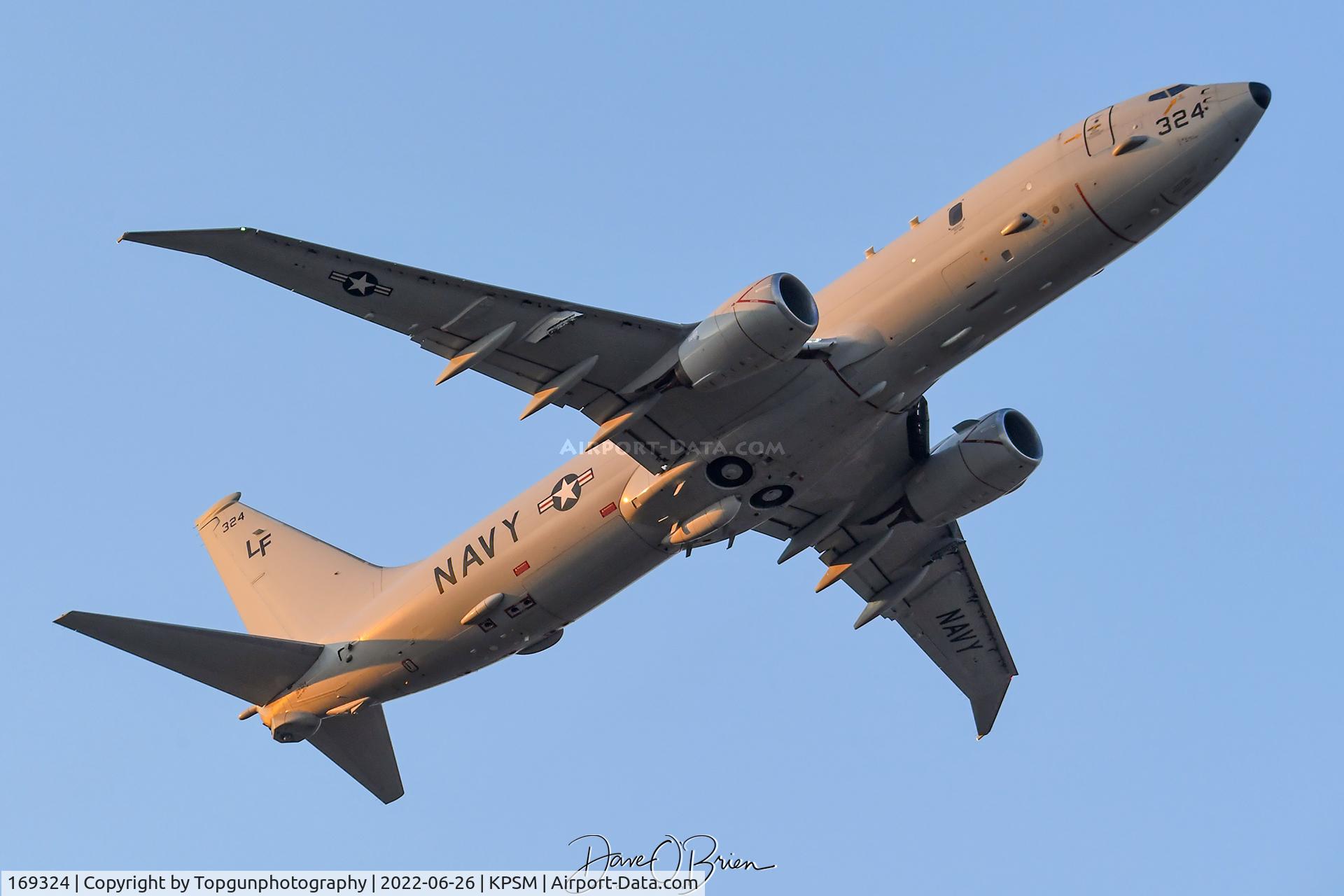 169324, 2016 Boeing P-8A Poseidon C/N 62291, TALON362 departing off RW16