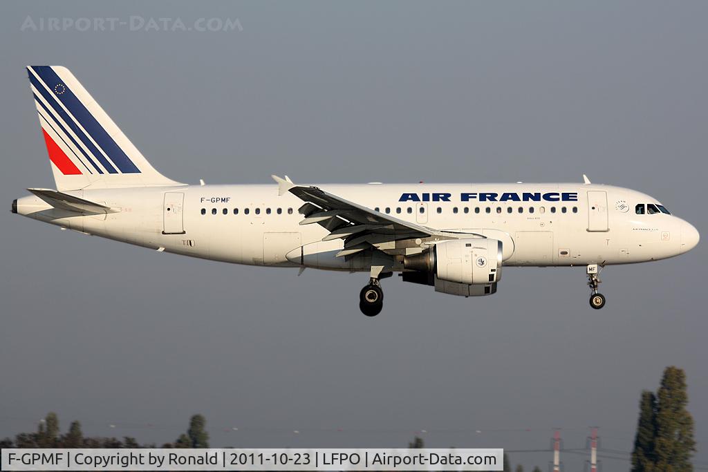 F-GPMF, 1996 Airbus A319-113 C/N 637, at orly
