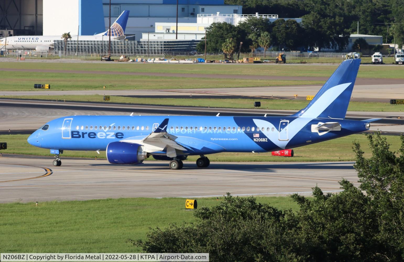 N206BZ, 2022 Airbus A220-300 C/N 55143, Breeze