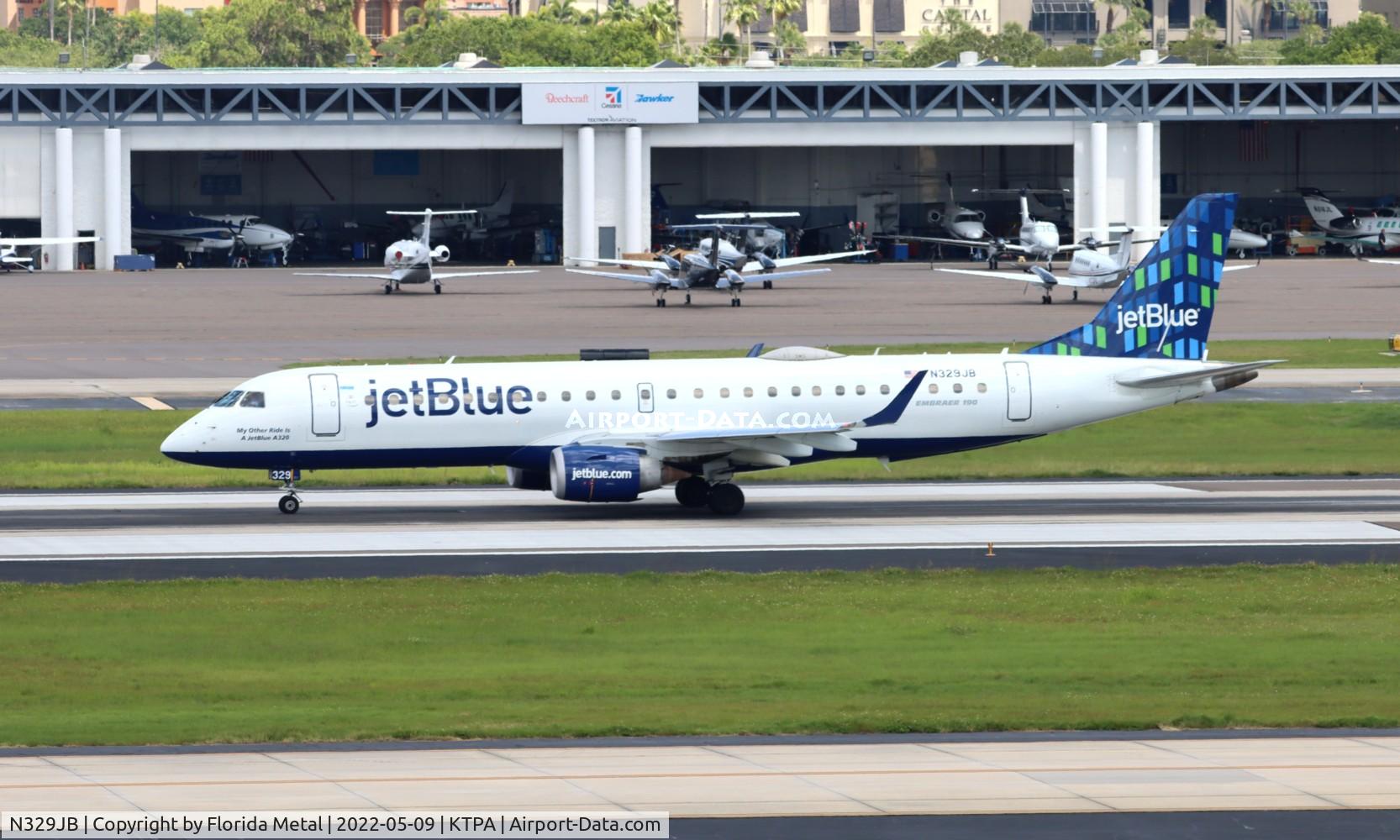 N329JB, Embraer ERJ-190-100 IGW 190AR C/N 19000433, TPA 2022