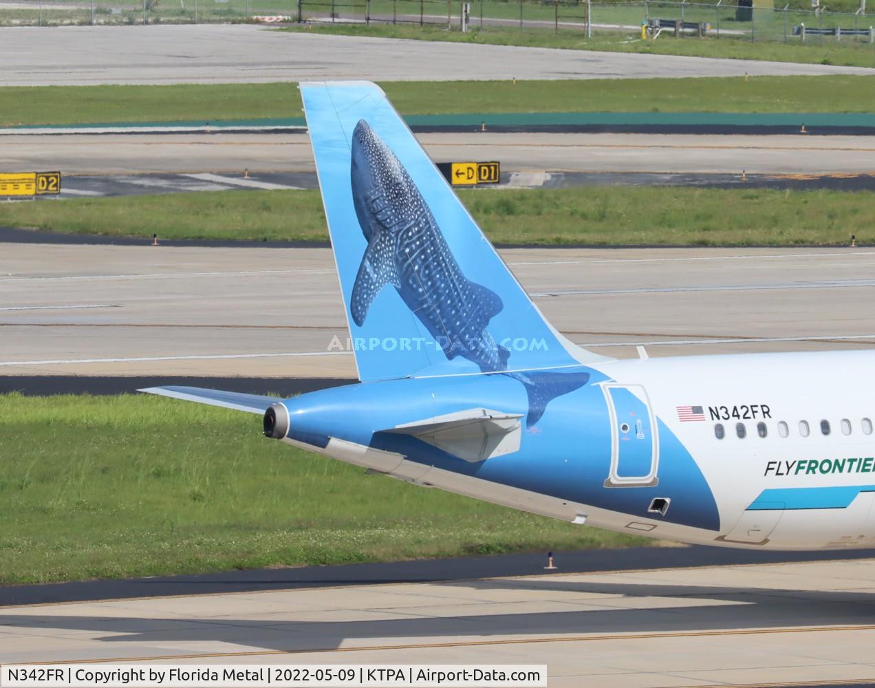 N342FR, 2018 Airbus A320-251N C/N 8537, Baja the Whale Shark