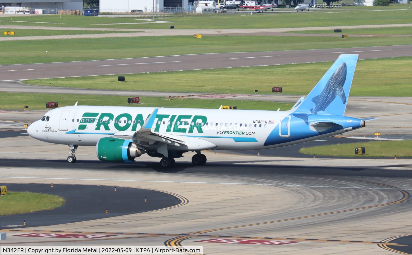 N342FR, 2018 Airbus A320-251N C/N 8537, Baja the Whale Shark
