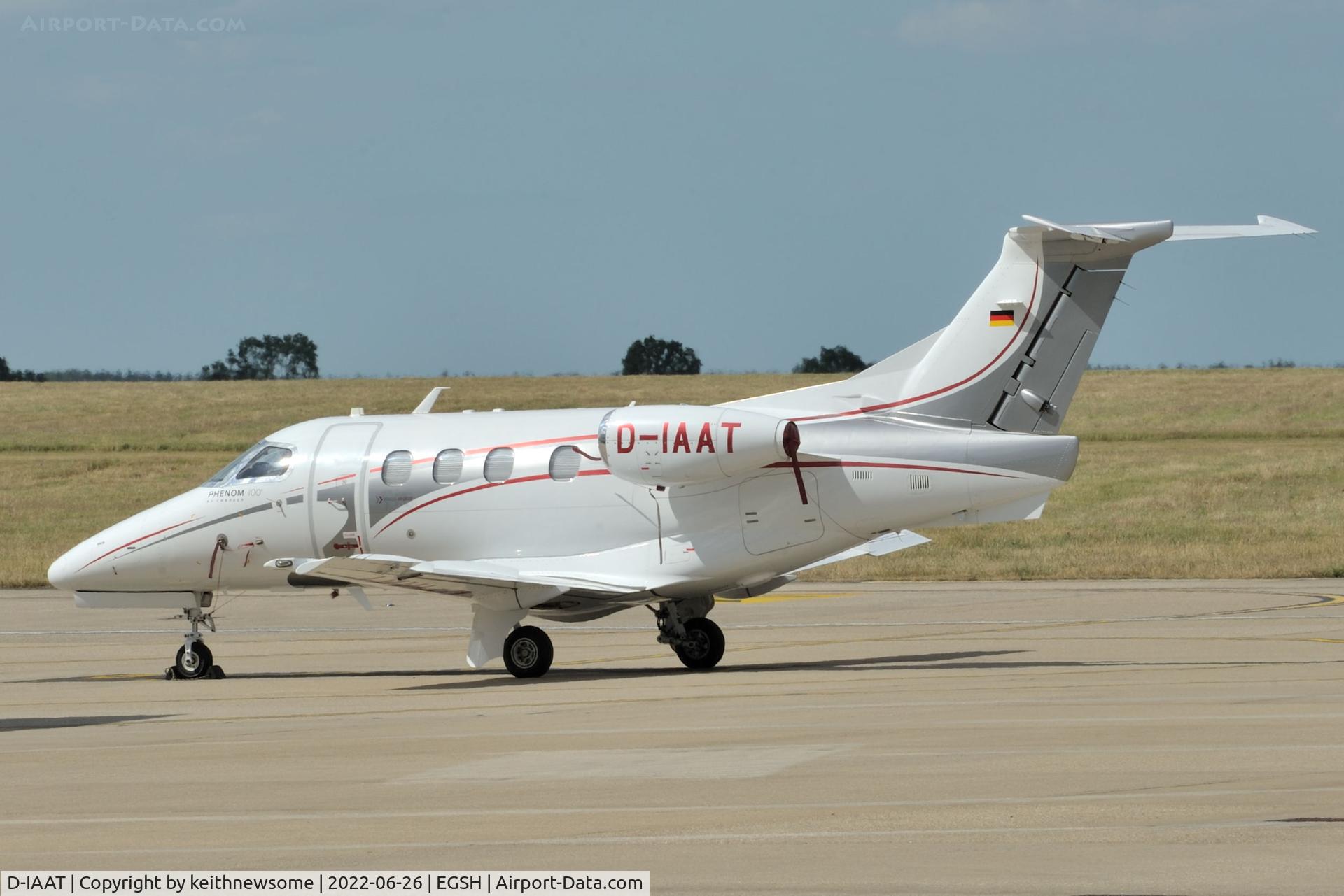 D-IAAT, 2010 Embraer EMB-500 Phenom 100 C/N 50000162, Arrived at Norwich from Biggin Hill.