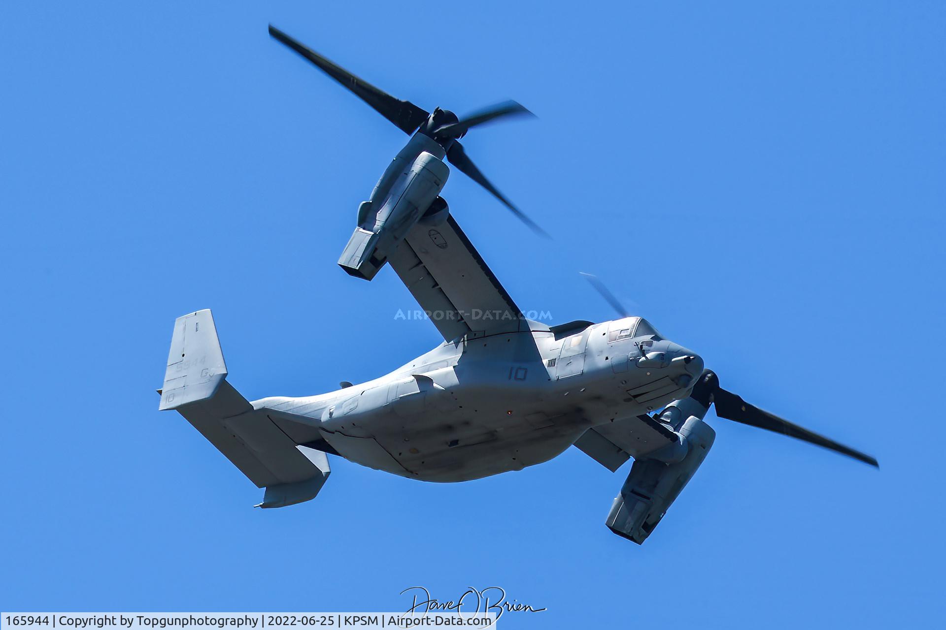 165944, Bell Boeing MV-22B Osprey C/N D0045, CROSSBO21 departing RW34