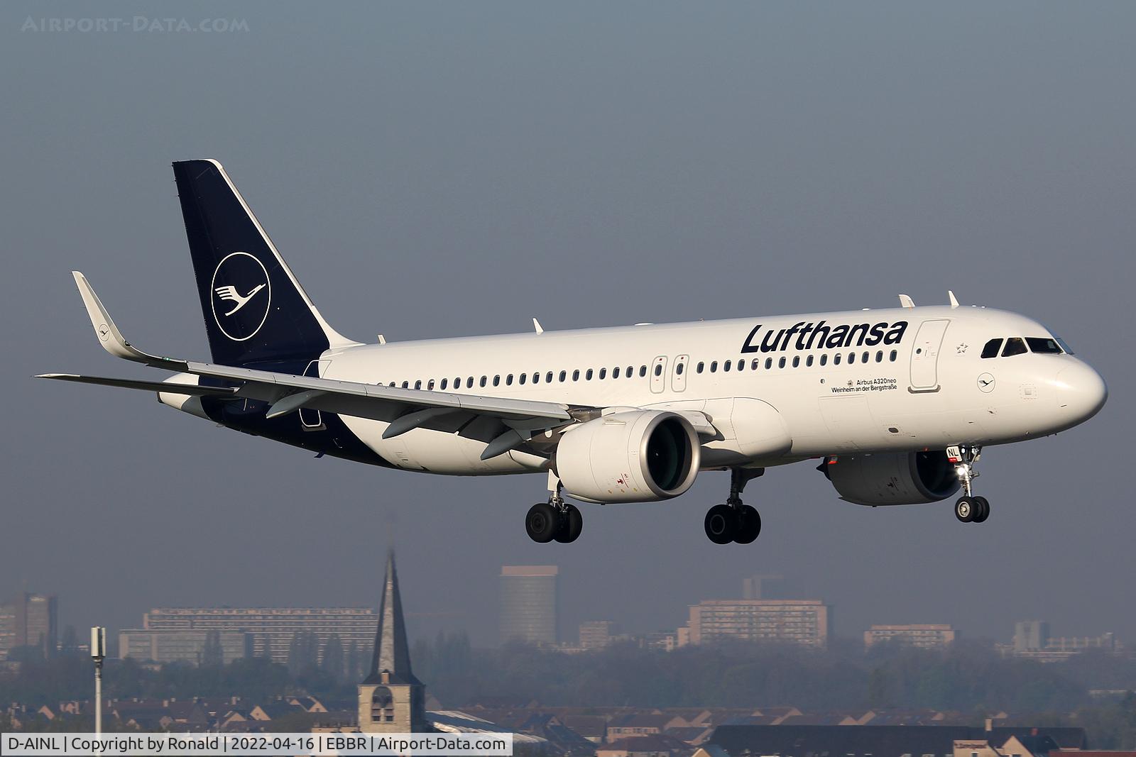 D-AINL, 2018 Airbus A320-271N C/N 8383, at bru