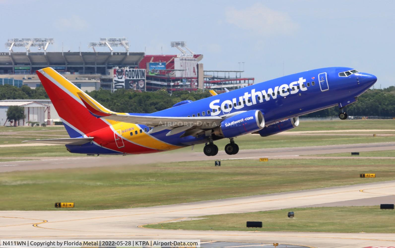 N411WN, 2001 Boeing 737-7H4 C/N 29821, TPA 2022