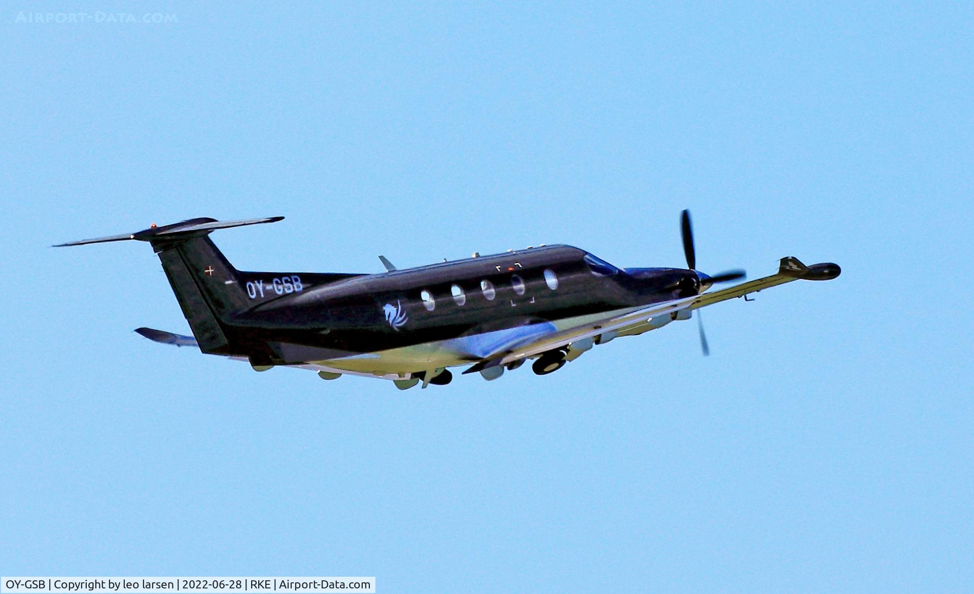 OY-GSB, 2006 Pilatus PC-12/47 C/N 778, Roskilde 28.6.2022