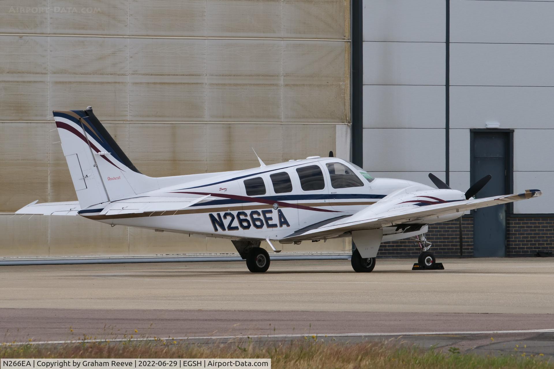 N266EA, Raytheon Aircraft Company 58 C/N TH-2031, Parked at Norwich.