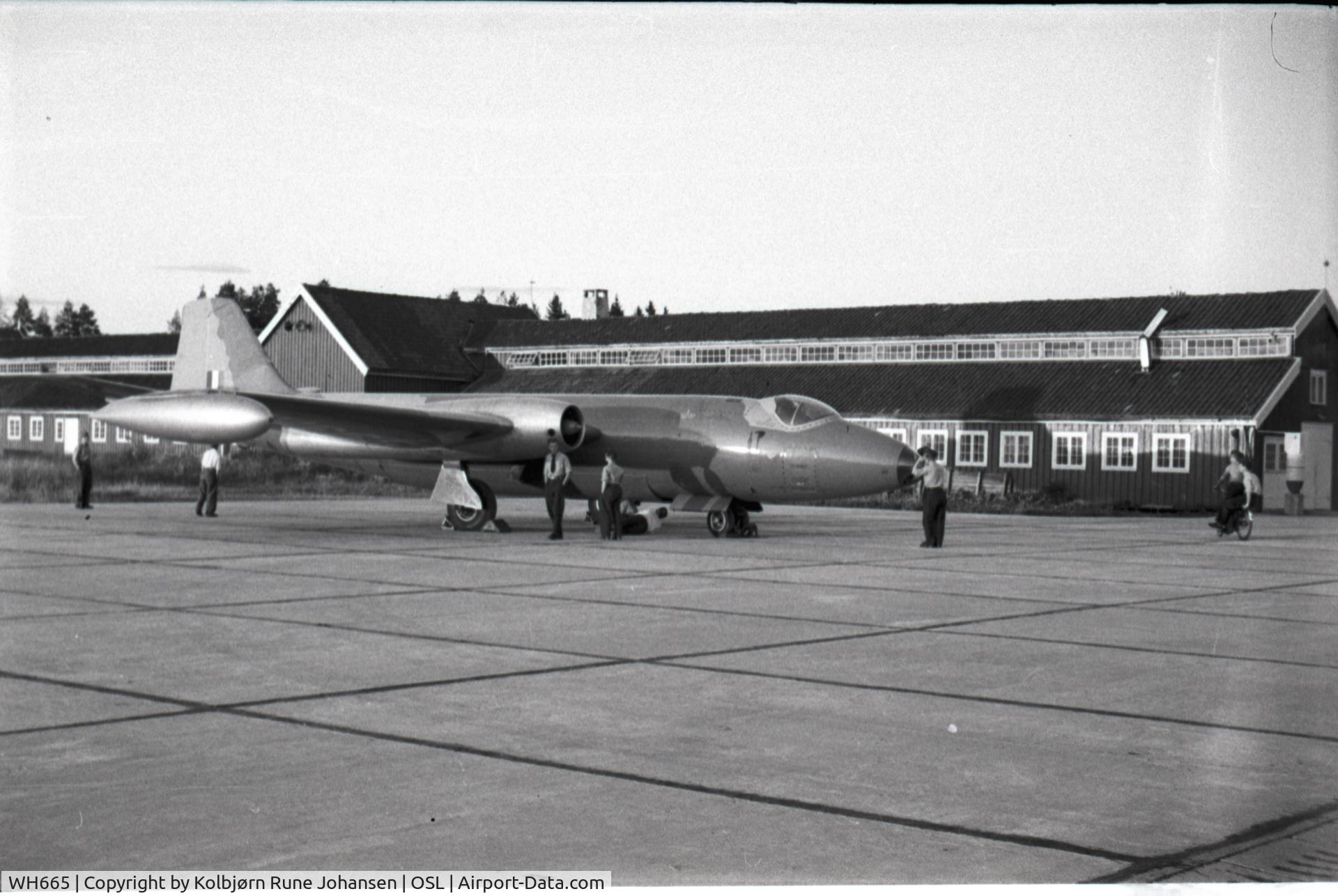 WH665, English Electric Canberra T.17 C/N EEP71141, Photo taken at old Gardermoen military airfield Norway 1952