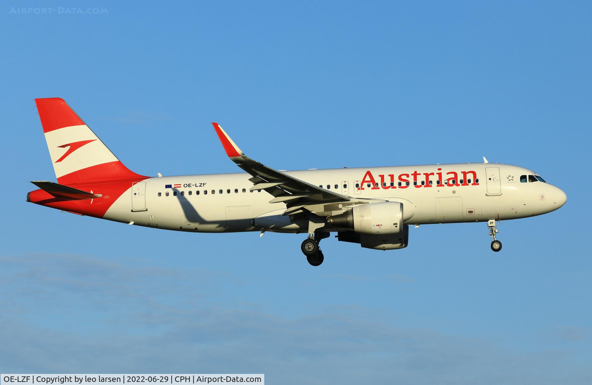 OE-LZF, 2013 Airbus A320-214 C/N 5841, Copenhagen 29.6.2022