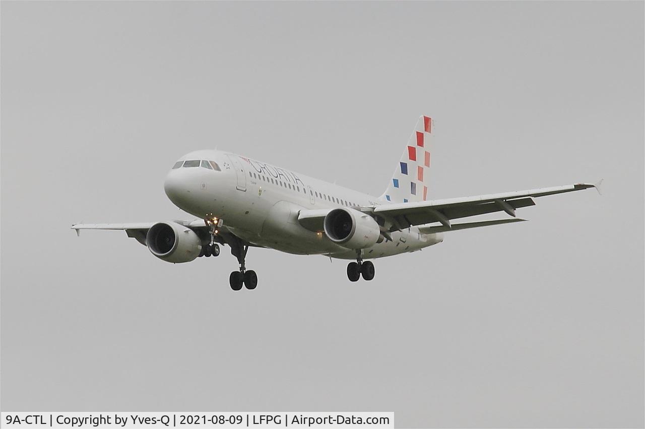 9A-CTL, 2000 Airbus A319-112 C/N 1252, Airbus A319-112, Short approach rwy 26L, Roissy Charles De Gaulle airport (LFPG-CDG)