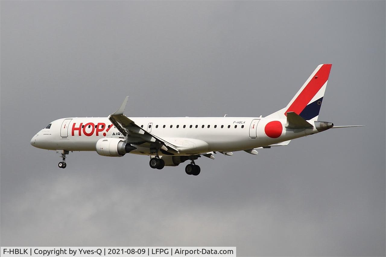 F-HBLK, 2018 Embraer 190STD (ERJ-190-100) C/N 19000760, Embraer 190STD, On final rwy 26L, Roissy Charles De Gaulle airport (LFPG-CDG)