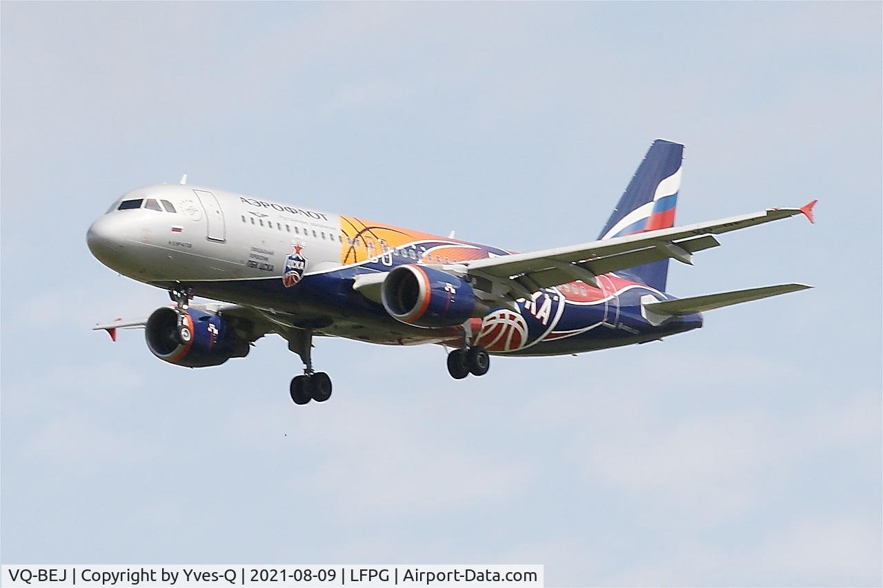VQ-BEJ, 2010 Airbus A320-214 C/N 4160, Airbus A320-214, On final Rwy 26L, Roissy Charles De Gaulle Airport (LFPG-CDG)