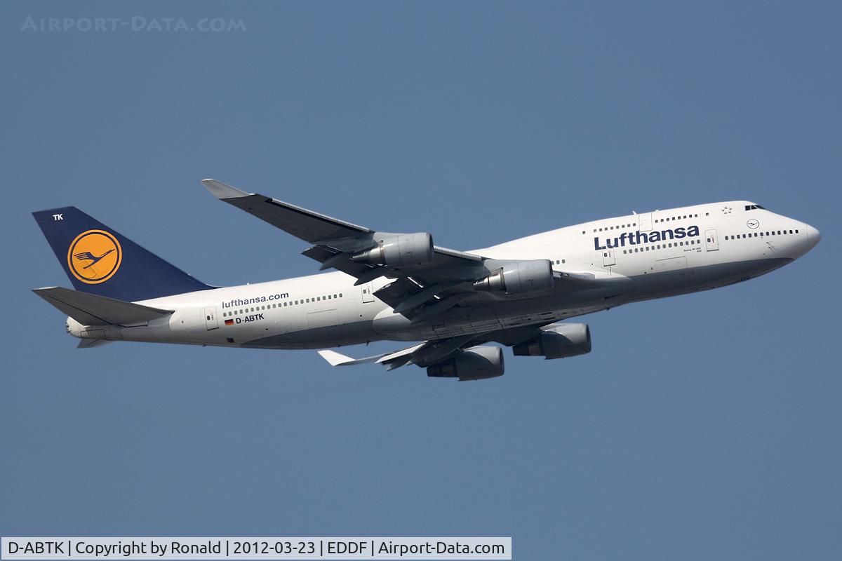 D-ABTK, 2001 Boeing 747-430 C/N 29871, at fra