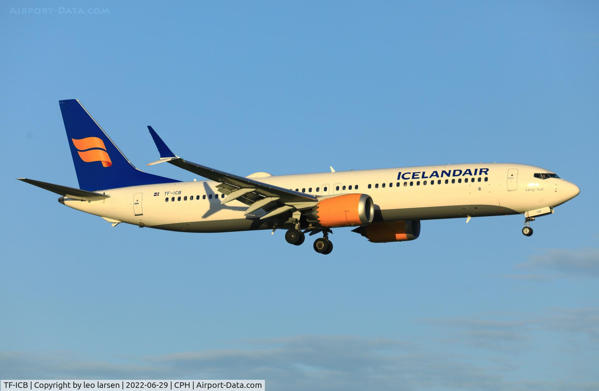 TF-ICB, 2019 Boeing 737-9 MAX C/N 44568, Copenhagen 29.6.2022