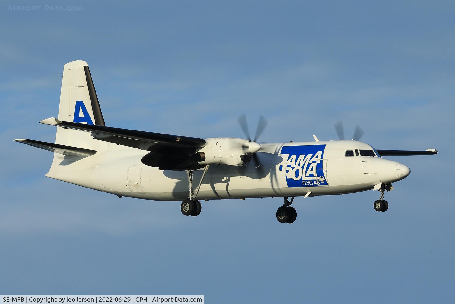 SE-MFB, 1992 Fokker 50 C/N 20252, Copenhagen 29.6.2022
