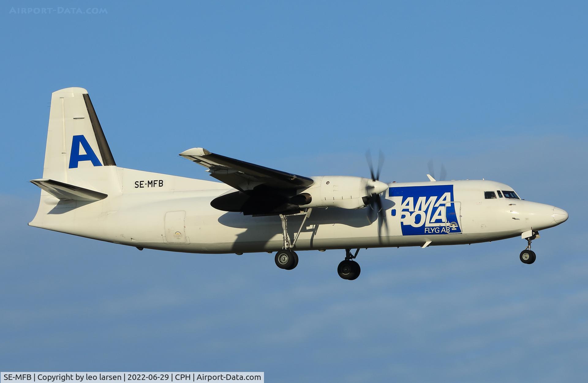 SE-MFB, 1992 Fokker 50 C/N 20252, Copenhagen 29.6.2022