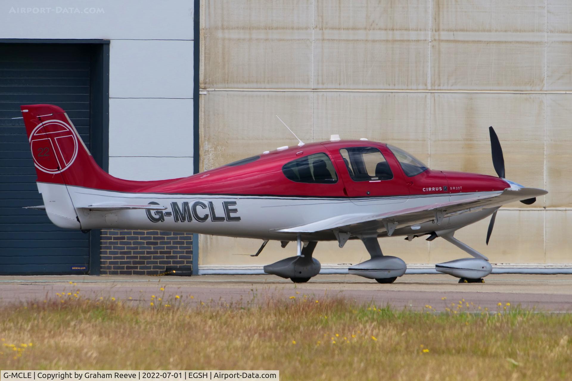 G-MCLE, 2011 Cirrus SR22T C/N 0177, Parked at Norwich.